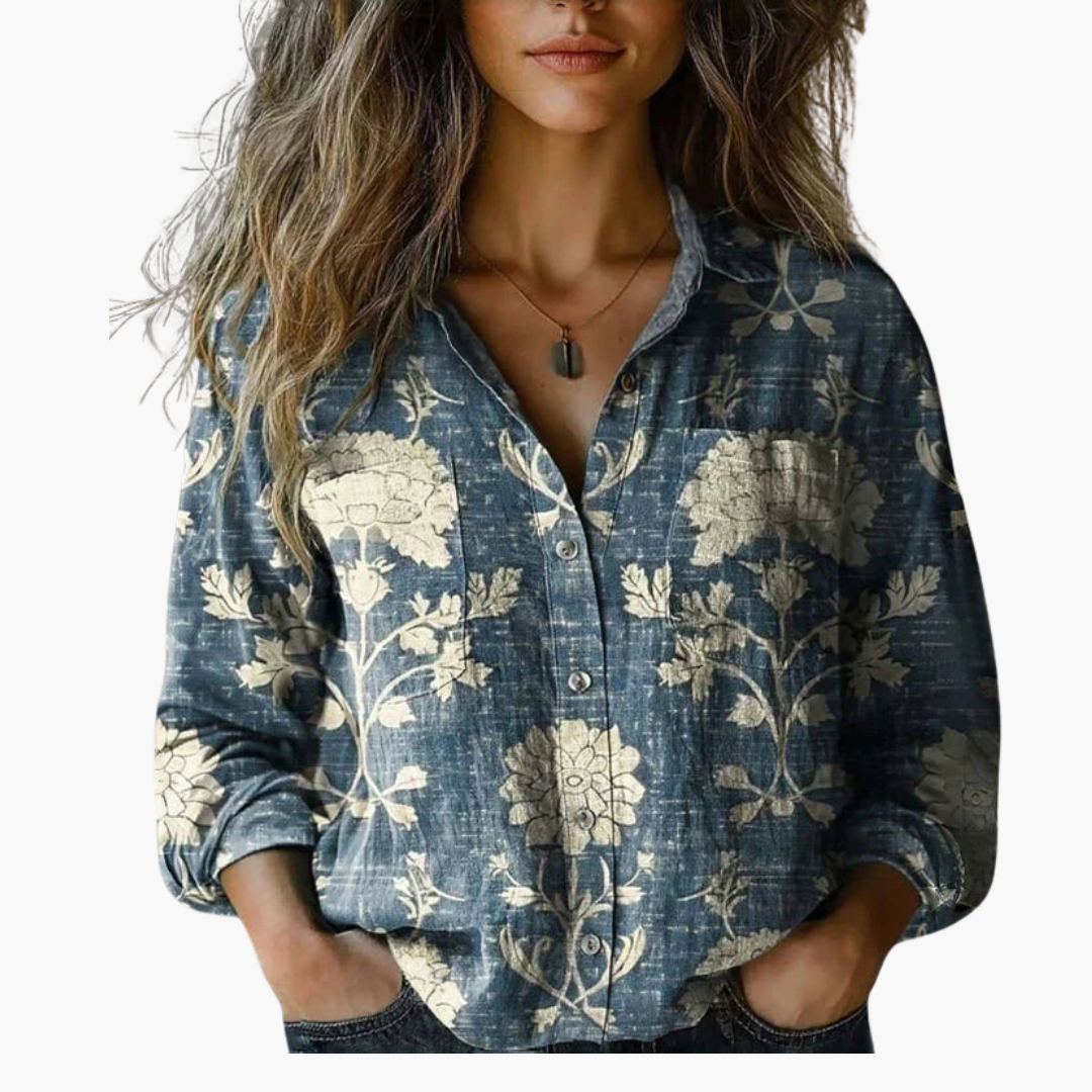 Bella | Vintage Printed Blouse