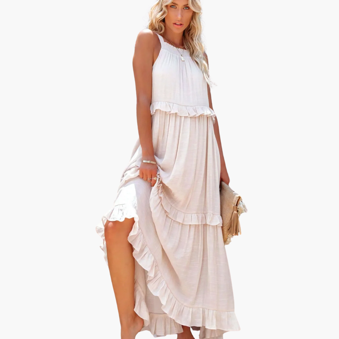 Joanna | Ruffle Breeze Maxi Dress