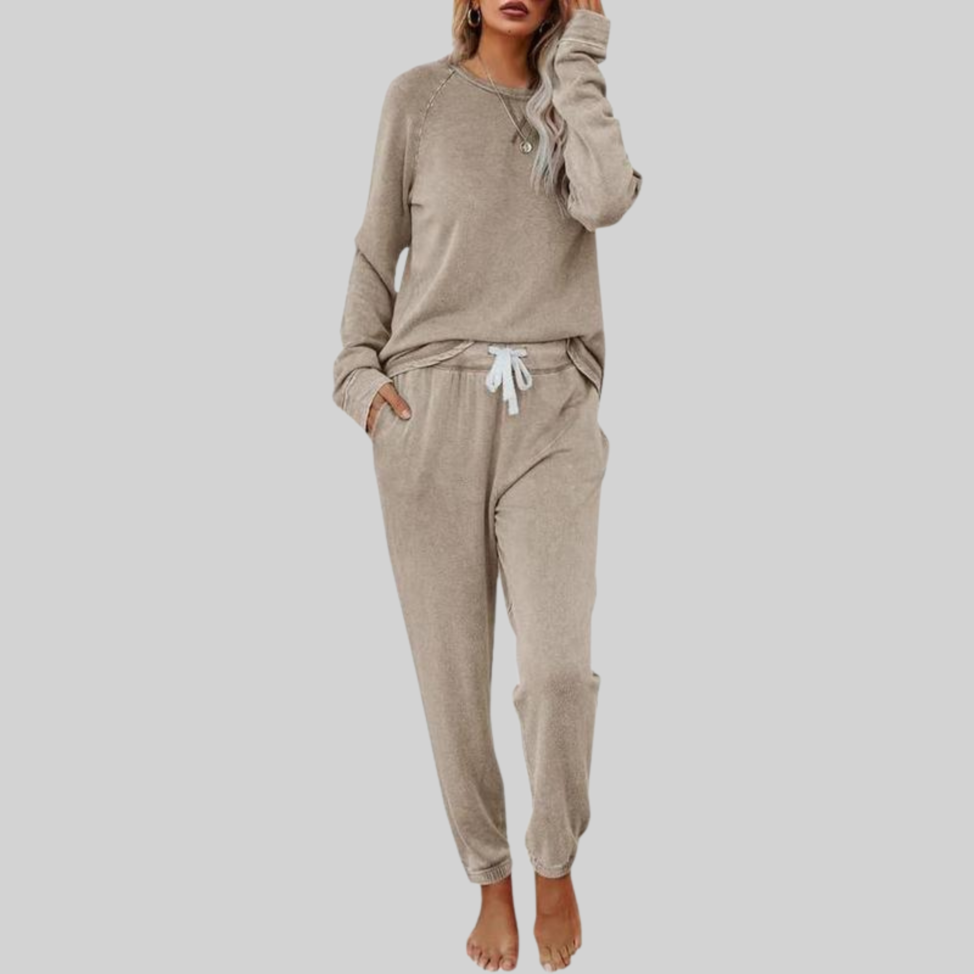 Jackie – Casual Long Sleeve and Sweatpants Set