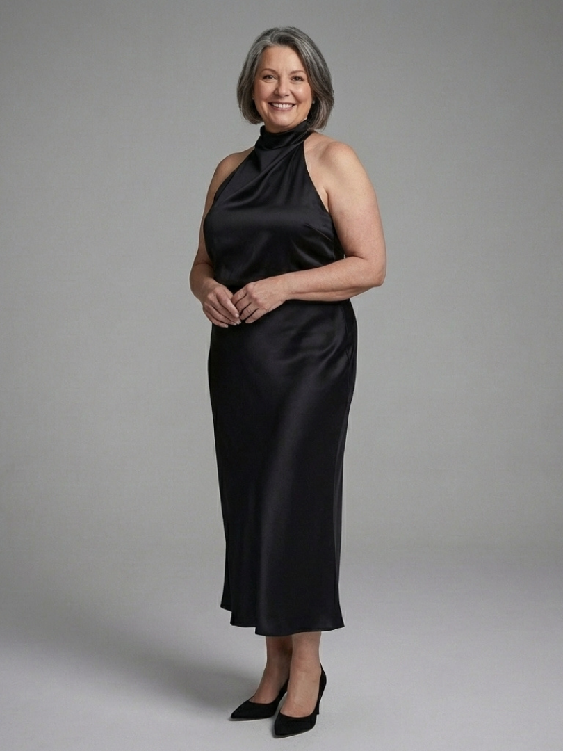 Rosian - Halter Neck Midi Dress