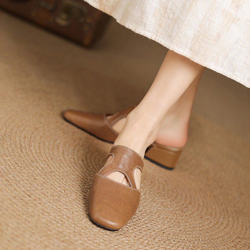 Zelda - Genuine Leather Mules