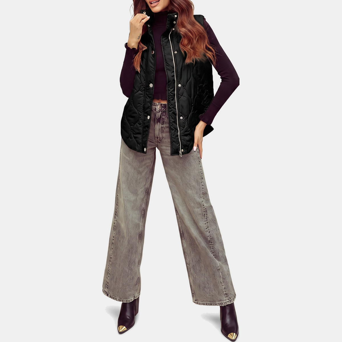 Dulce - Quilted Hooded Puffer Vest