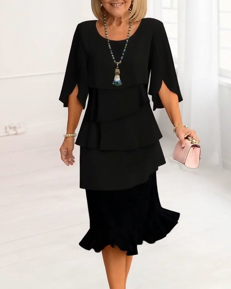 Margaux - Elegant Comfort Ruffle Dress
