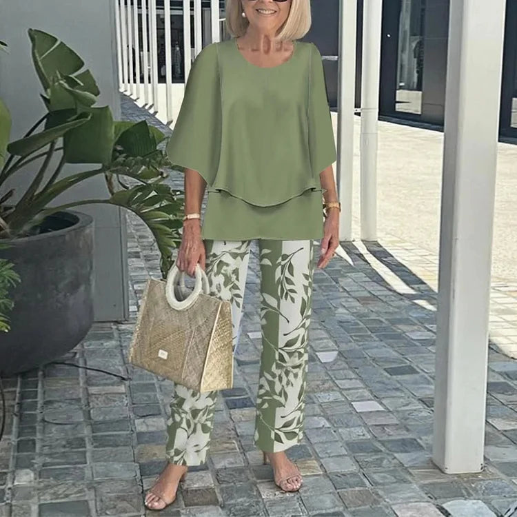 Gaia - Trendy Print Two-Piece Set