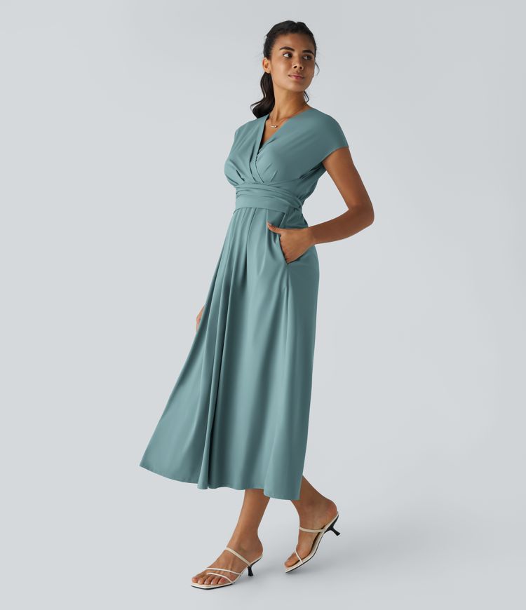 Elaine – Wrap Dress with Flowing Skirt