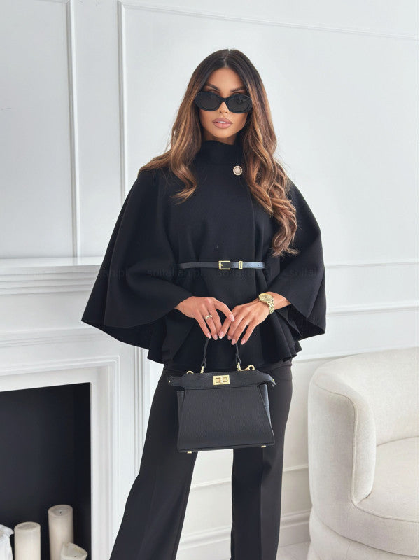 Jennie – Elegant Butterfly Sleeve Jacket with Belt