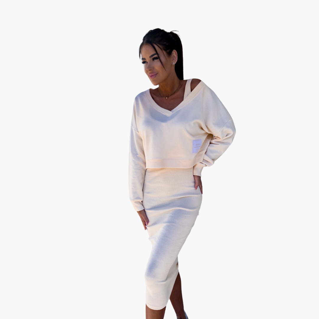 Eliza | Casual Lounge Sweatshirt & Dress Set