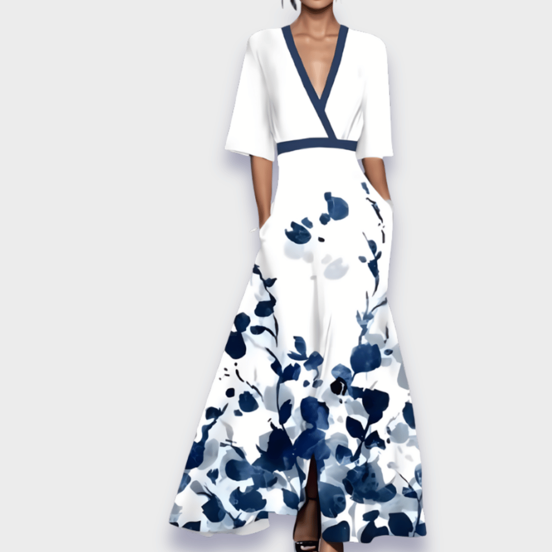 Ariana - Elegant Floral A-Line Dress