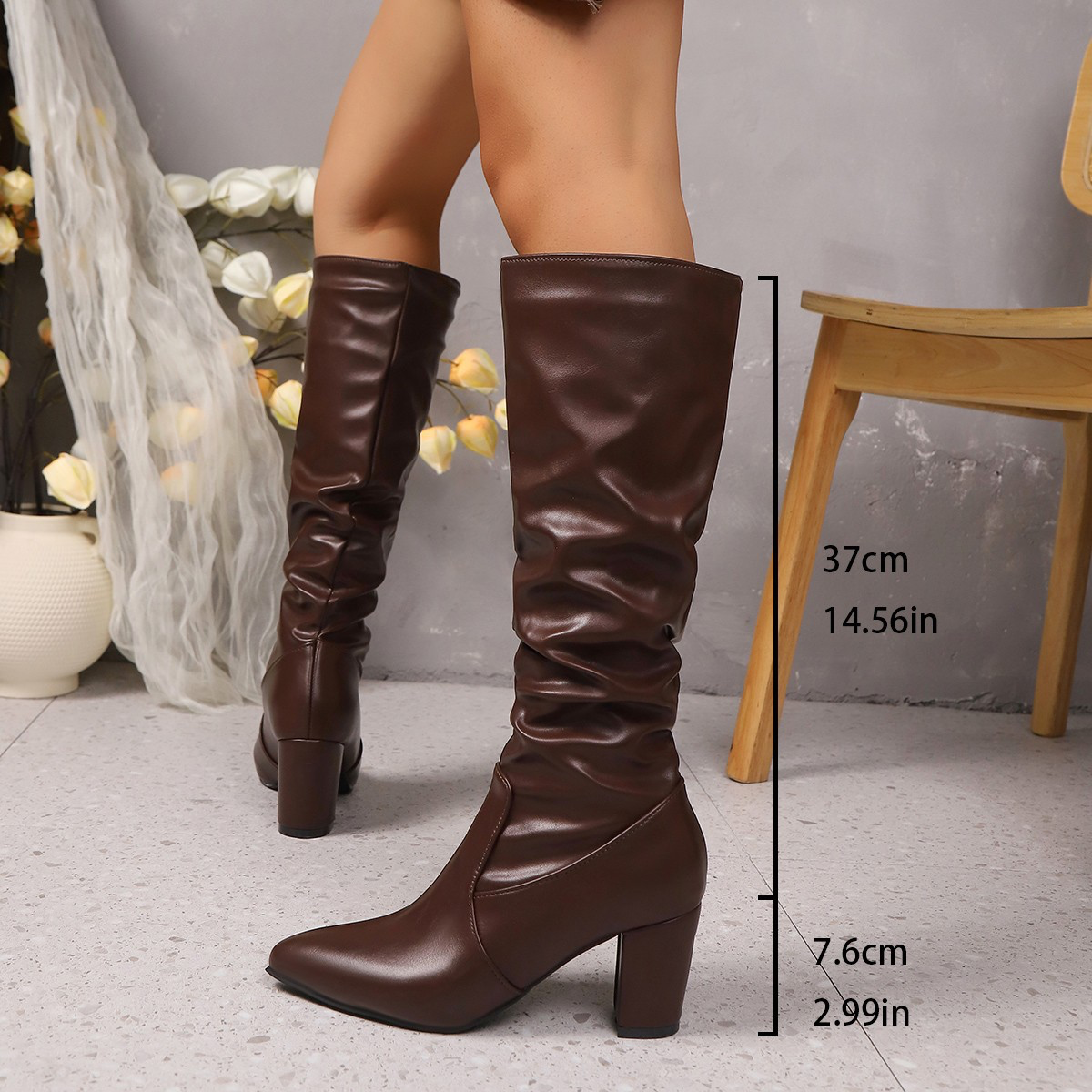 Dahlia - Long Pleated Sleeve Boots