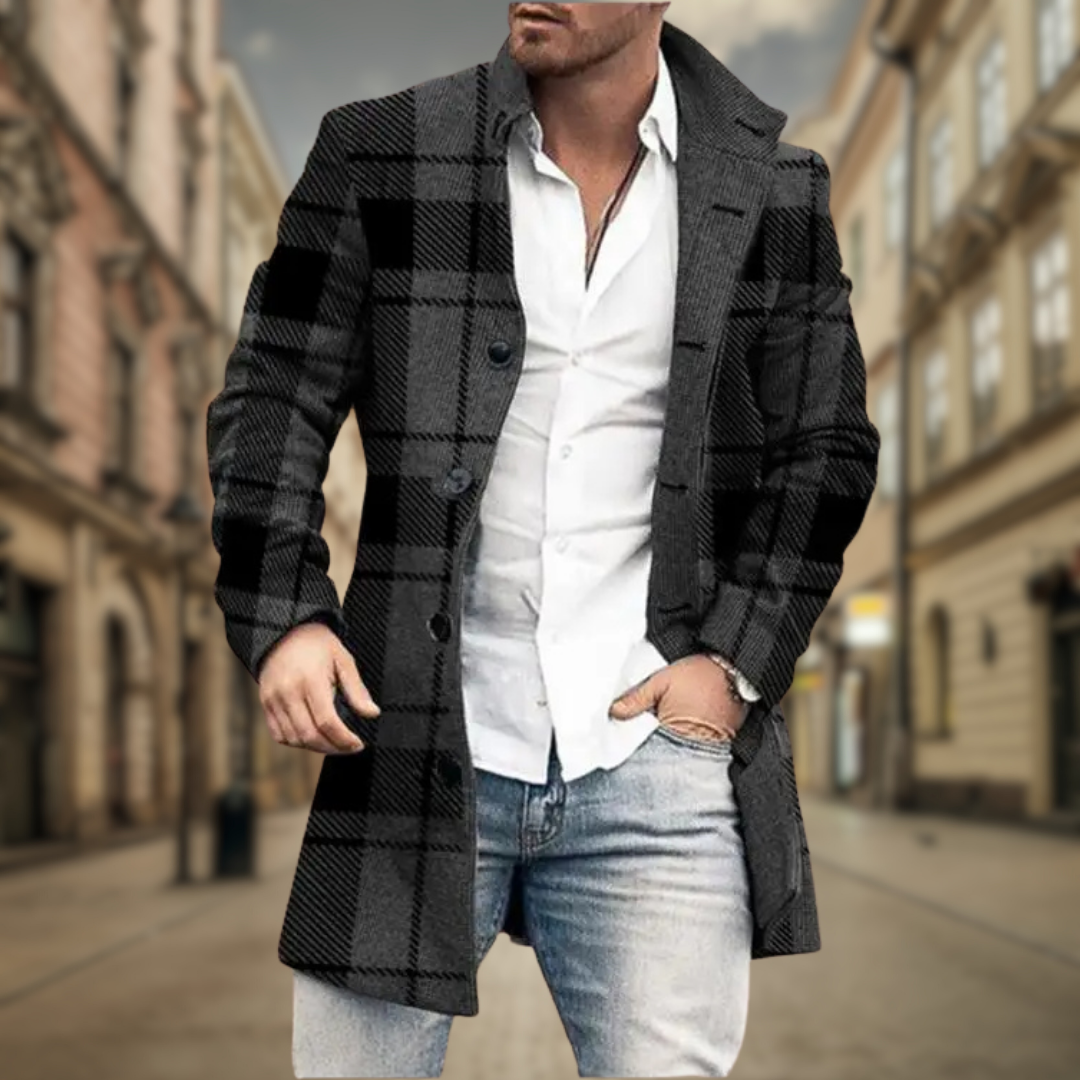 Daryl – Elegant Wool Blend Coat for Men