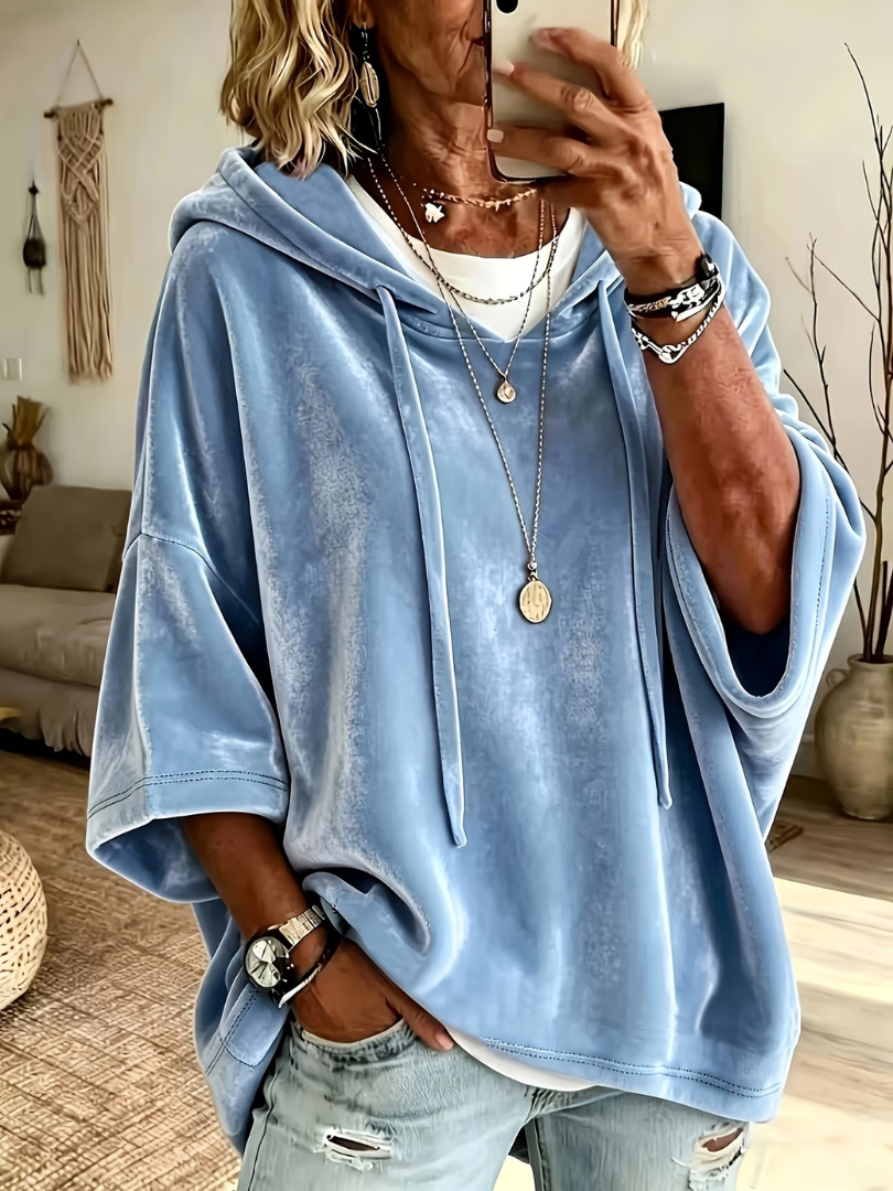 Giania - Velvet Oversized Summer Hoodie