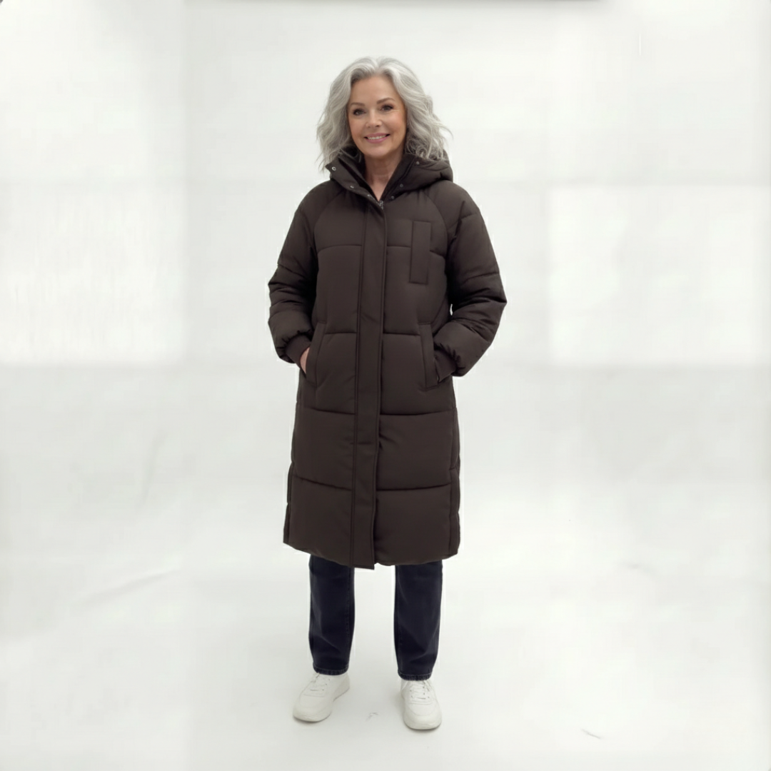 Lara - Classic Hooded Long Puffer Jacket
