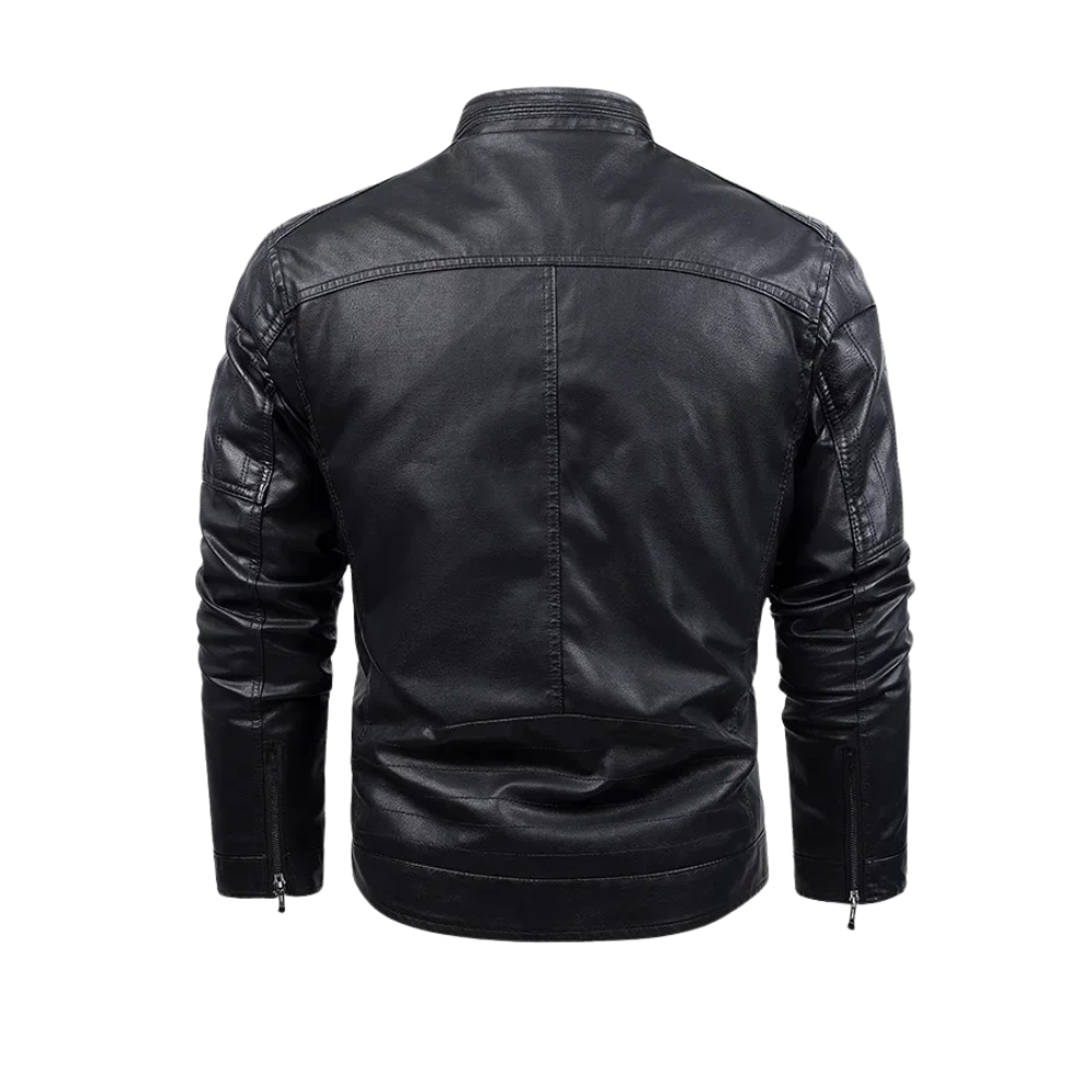 Richard - Retro Fleece Lined Leather Jacket