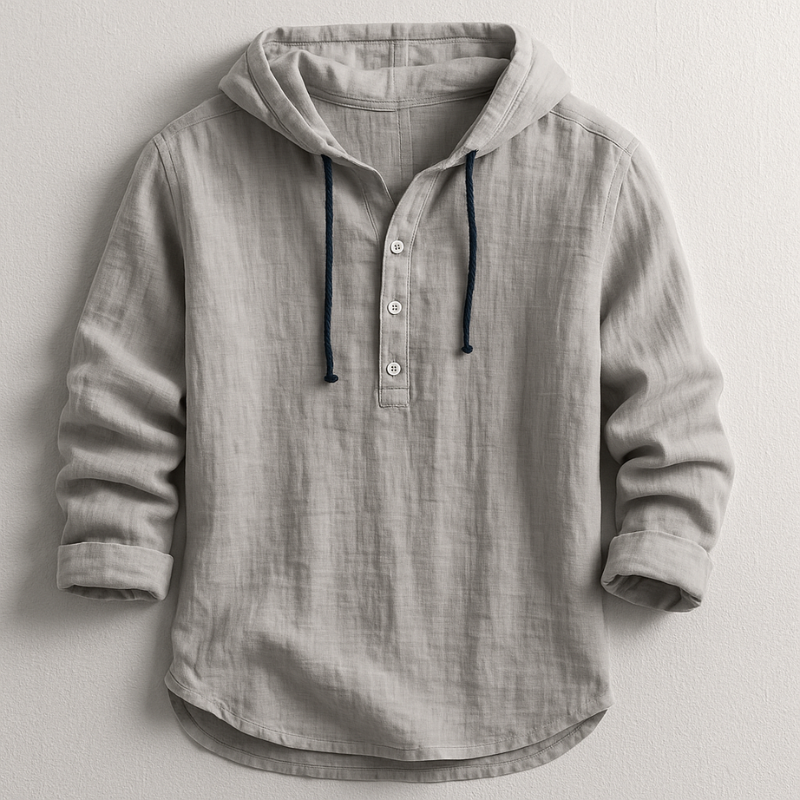Jerry – Lightweight Linen Hooded Shirt