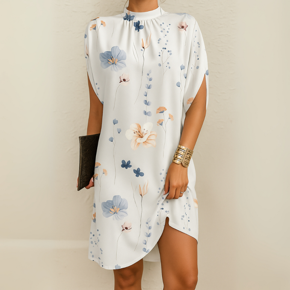 Elira – Elegant Shoulder-Slit Dress for Summer Evenings