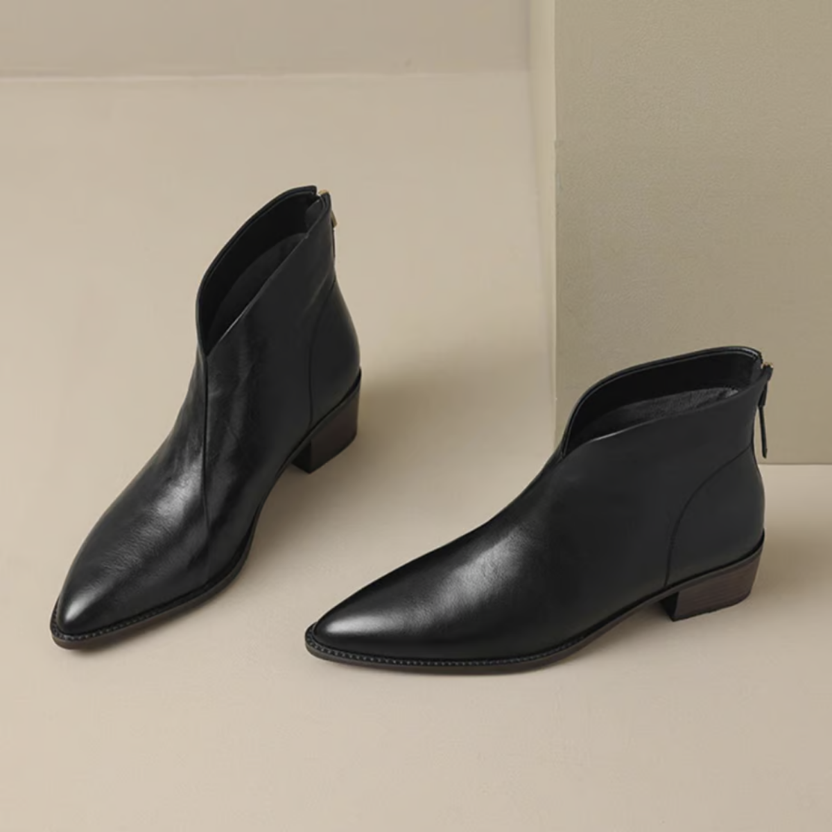 Carmelle – Low Heel Luxury Ankle Boots