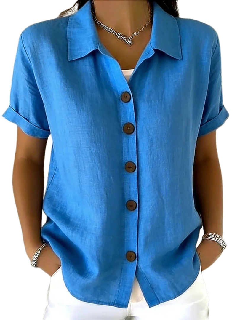 Dianna - Relaxed Short Sleeve Blouse