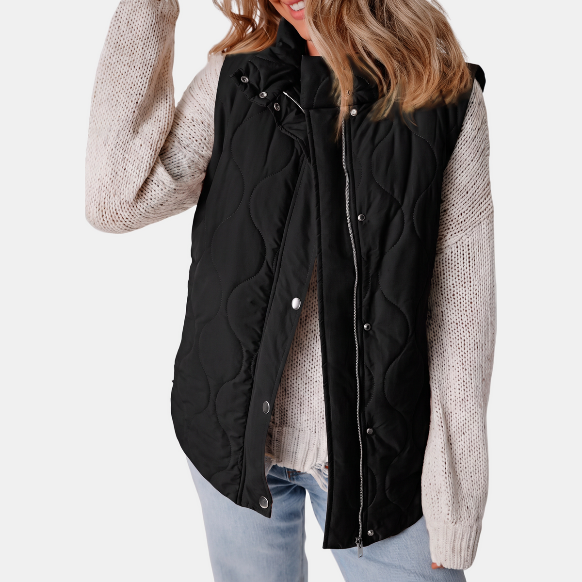 Dulce - Quilted Hooded Puffer Vest