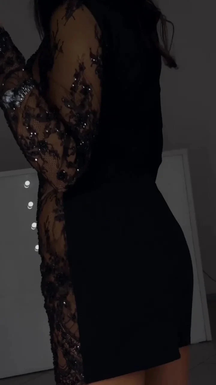 Valerie – Lace-Detailed Mini Dress