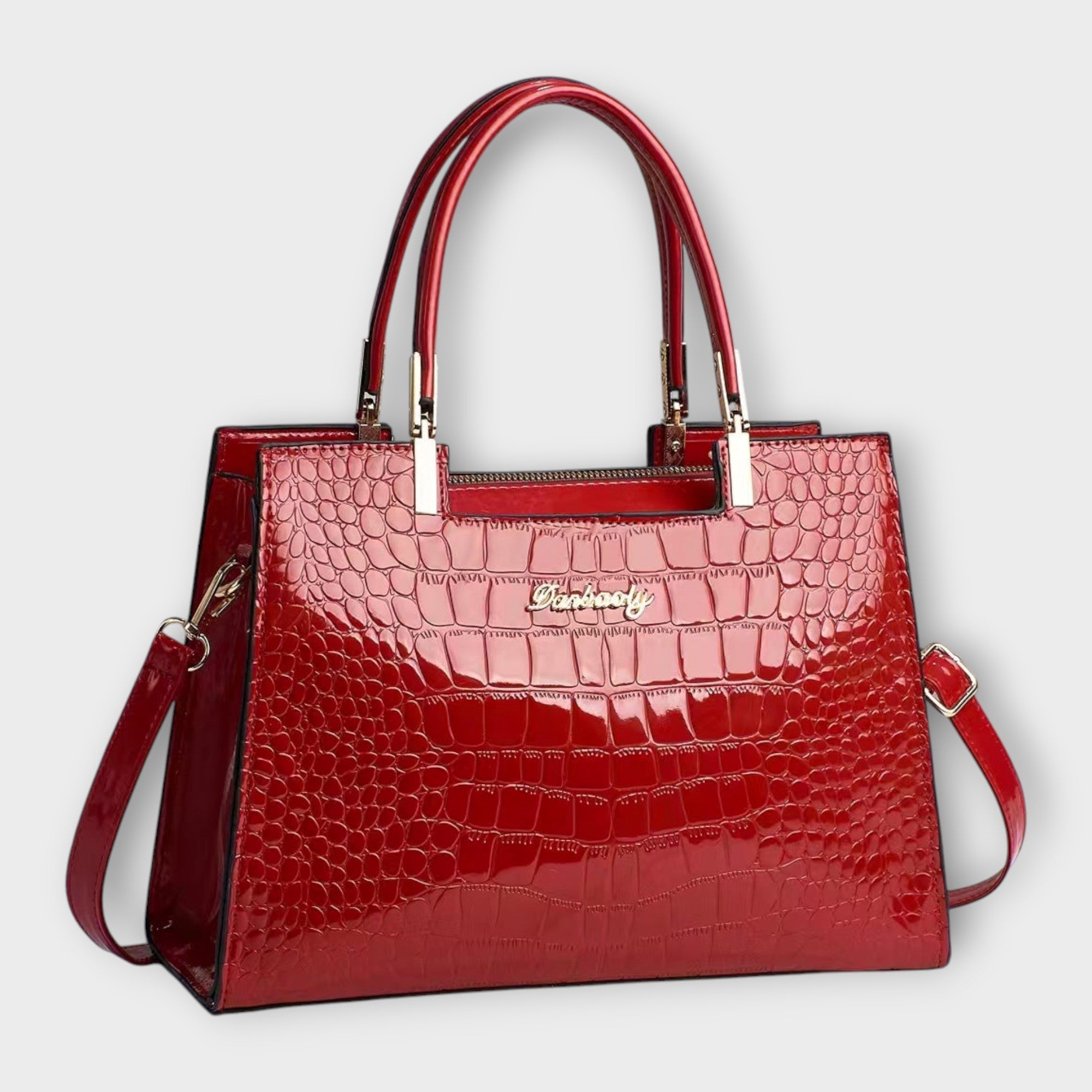 Veralie - Shiny Crocodile Skin Pattern Handbag