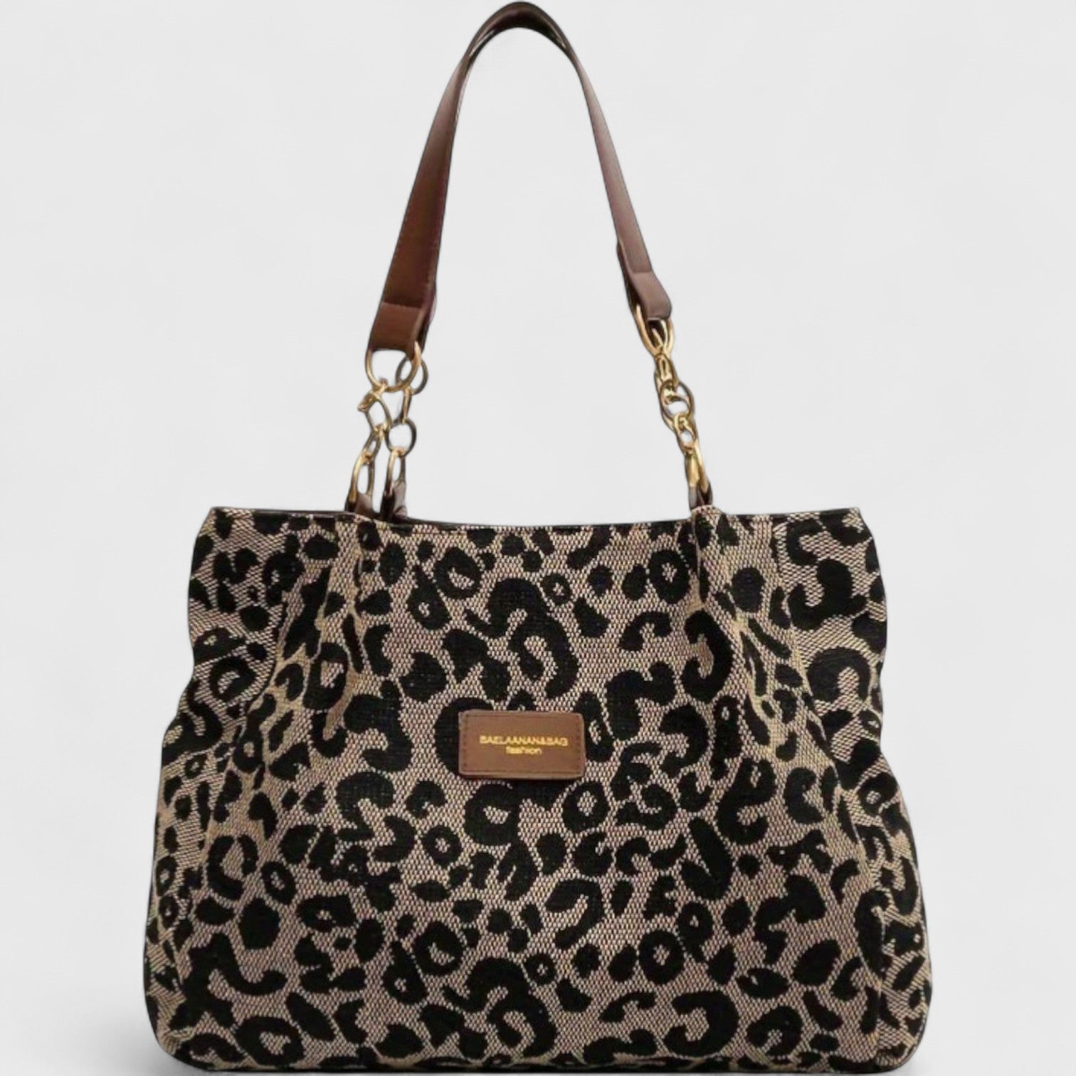 Klara - Leopard Print Canvas Tote