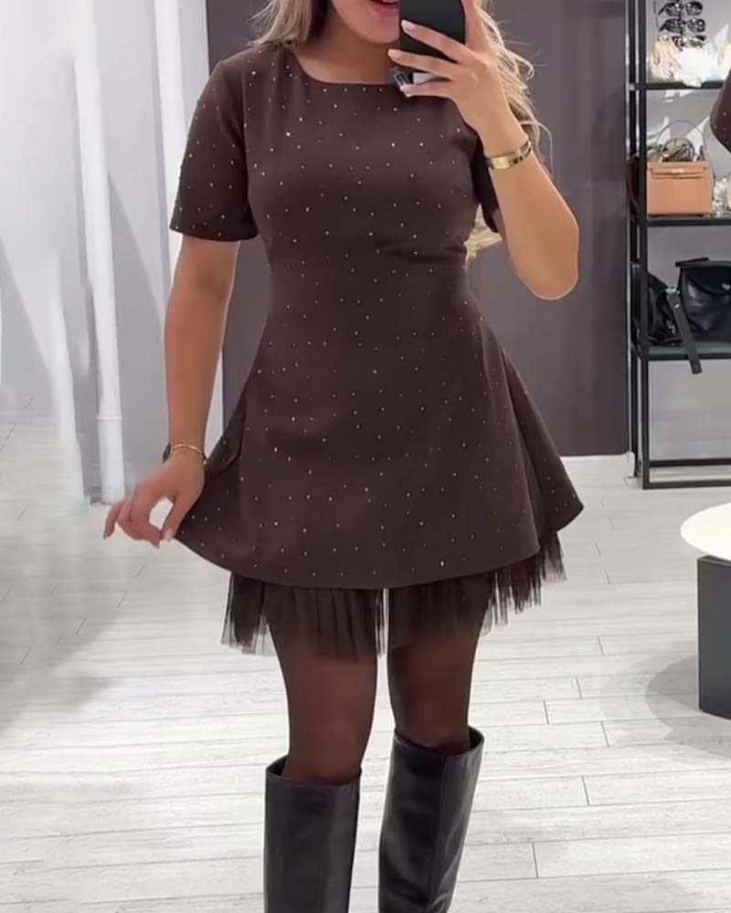 Cassie - A-Line Patchwork Dress