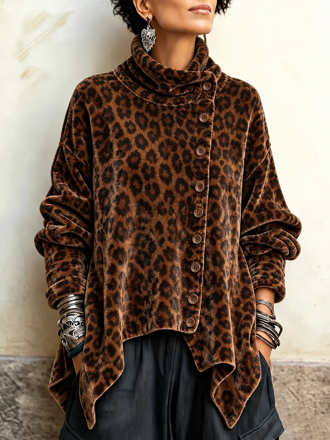 Emory - Leopard Velvet Top