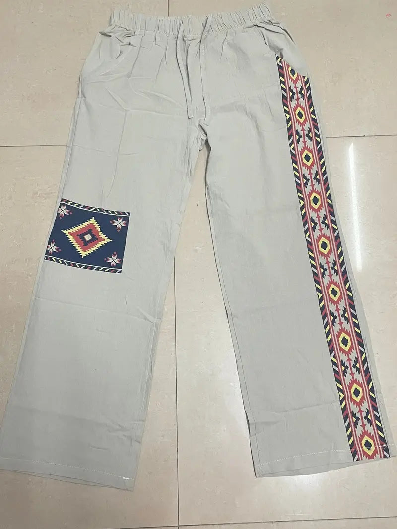 Patrick – Relaxed Ethnic Pants with Geometric Details