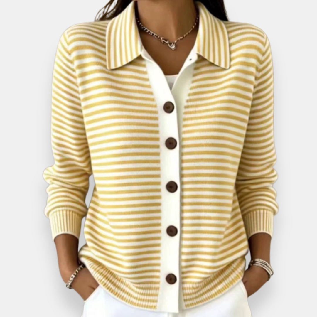 Jamie – Striped Button Cardigan