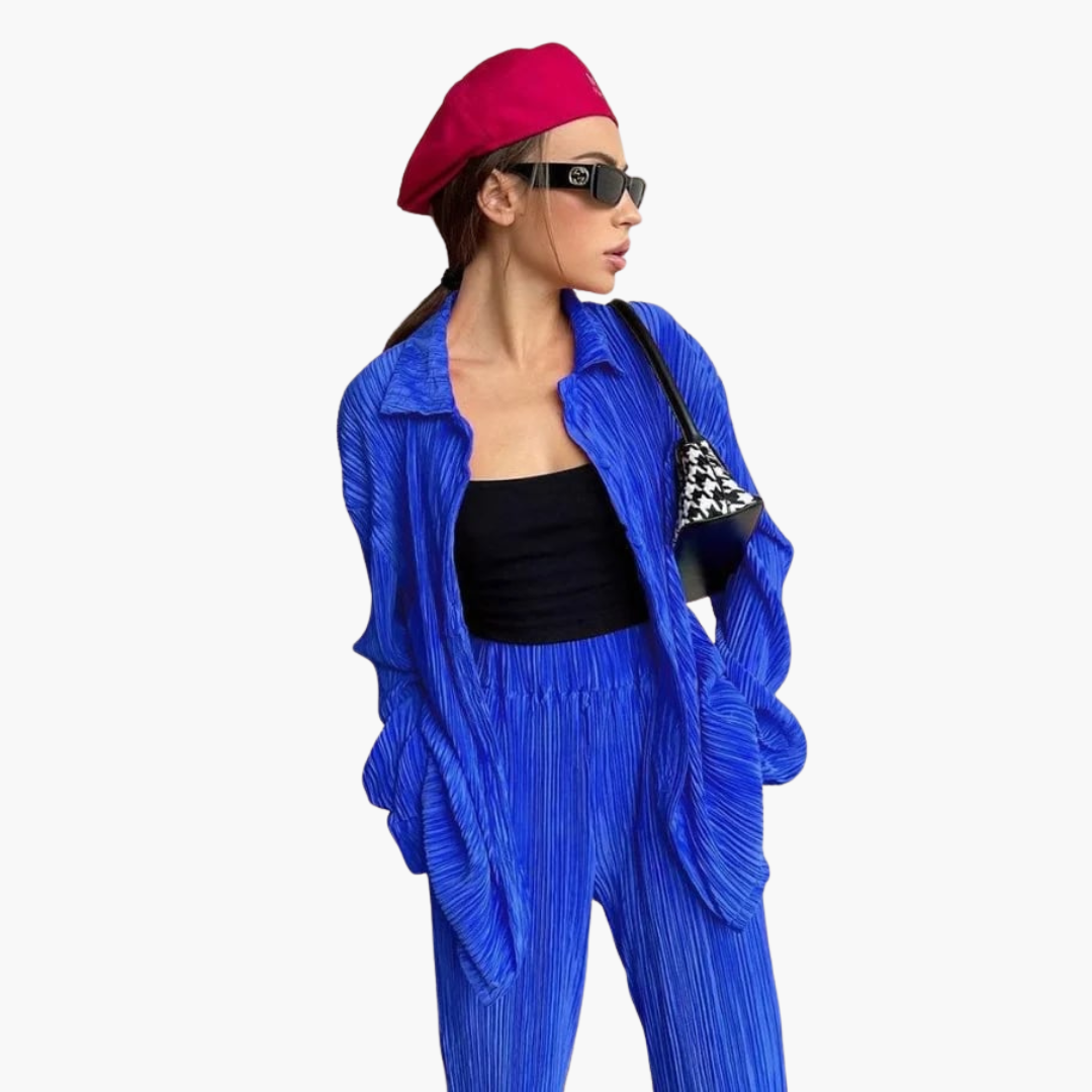 Jessi | Elegant Pleated Two-Piece Set