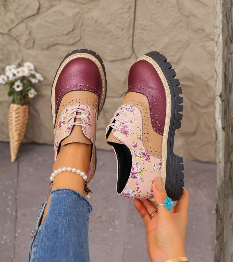 Juniper – Floral Orthopedic Oxford Shoes