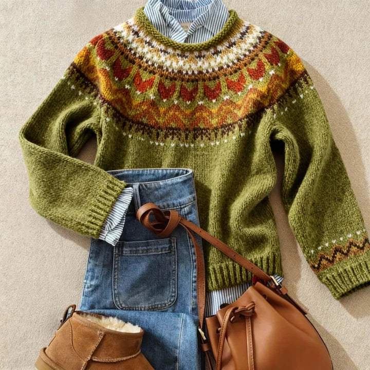 Amaya - Classic Vintage Knit Sweater