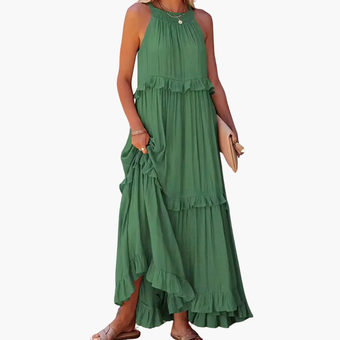 Joanna | Ruffle Breeze Maxi Dress