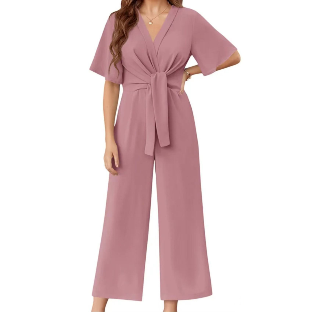 Bria – Elegant Summer Tie Knot Jumpsuit