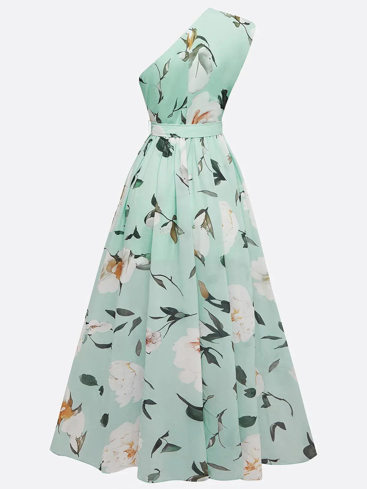Erica - Light Green Floral Maxi Dress