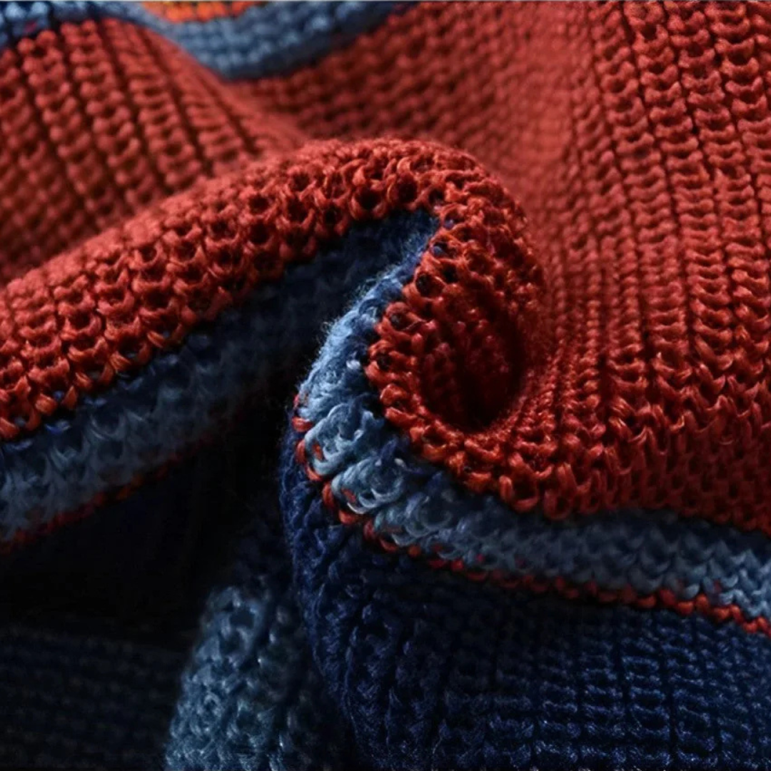 Ejay – Retro Bold Striped Cardigan