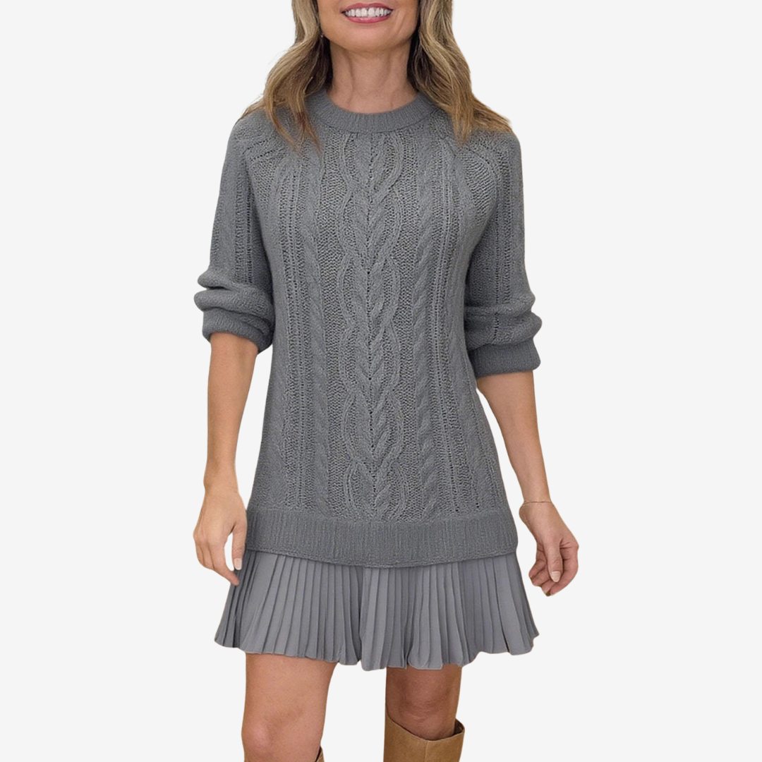 Gizelle - Cozy Knit Sweater Dress