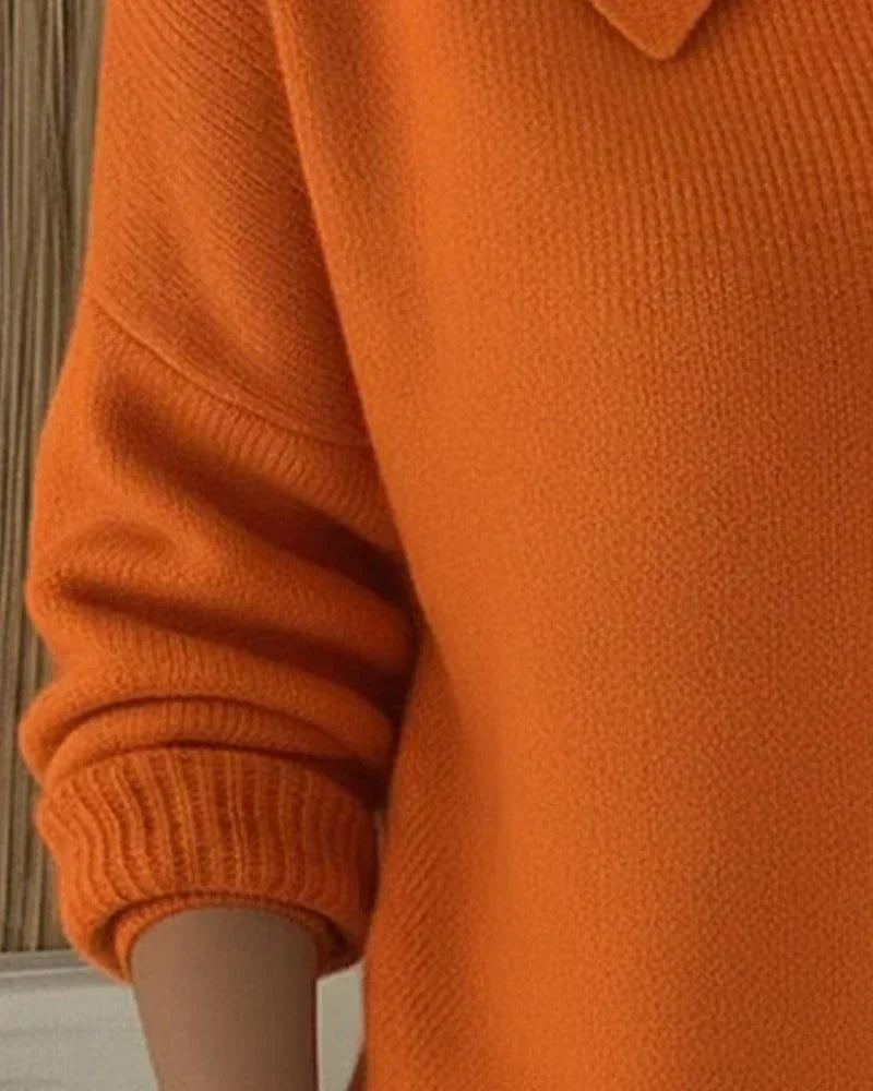 Maisie – Cropped Collared Knit Cardigan