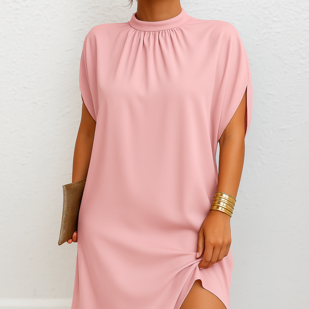 Elira – Elegant Shoulder-Slit Dress for Summer Evenings