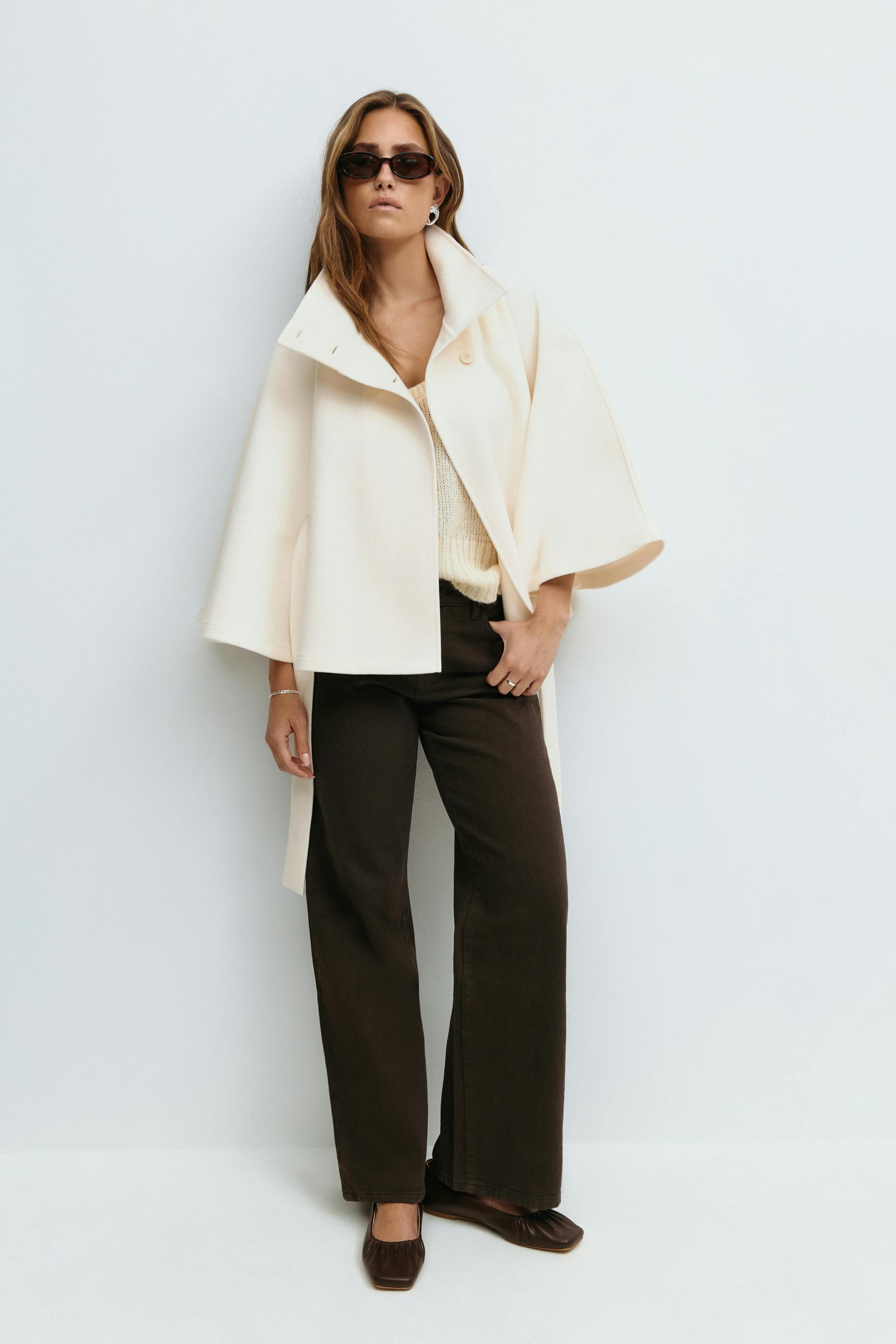 Alexandria - Belted Cape Jacket