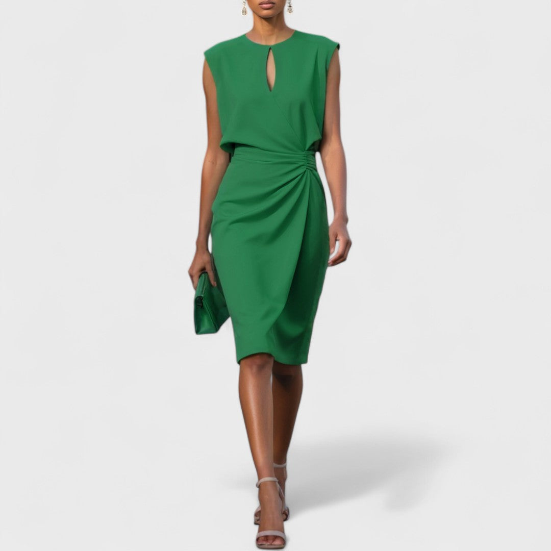 Zalie – Elegant Midi Dress with Refined Details