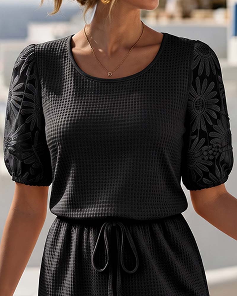 Deena - Waffle Knit Casual Dress