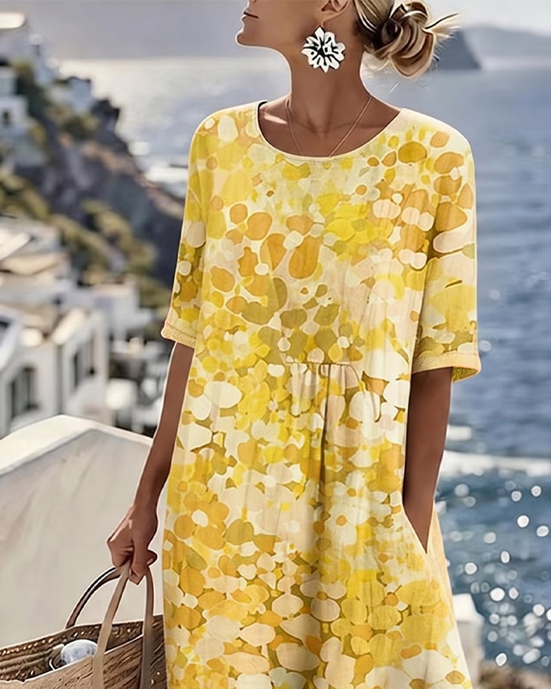 Freya - Printed Flowy Midi Dress