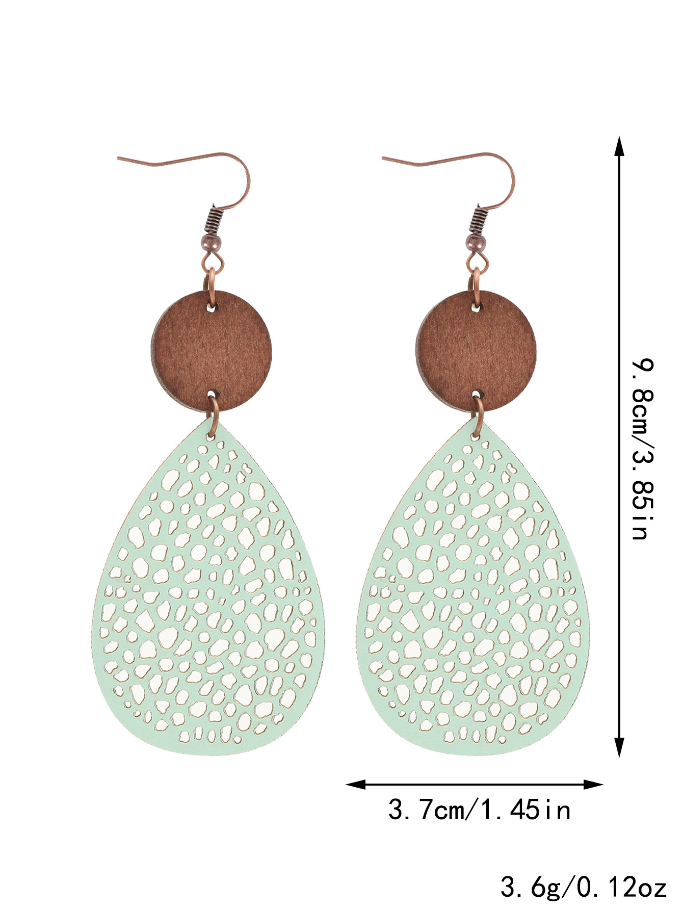 Eliana - Vintage Style Hollow-Out PU Leather Drop Earrings