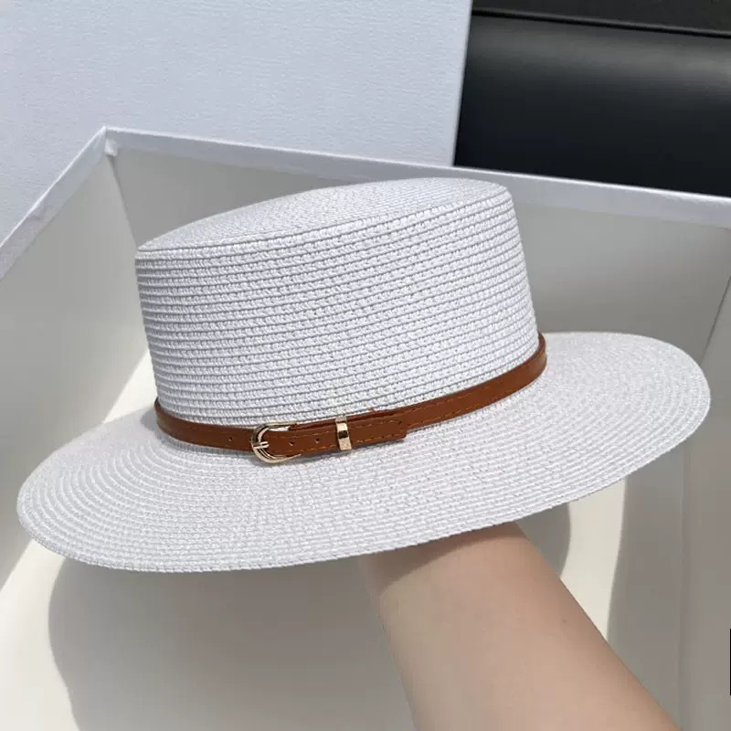 Audrey - Straw Wide Brim Top Hat