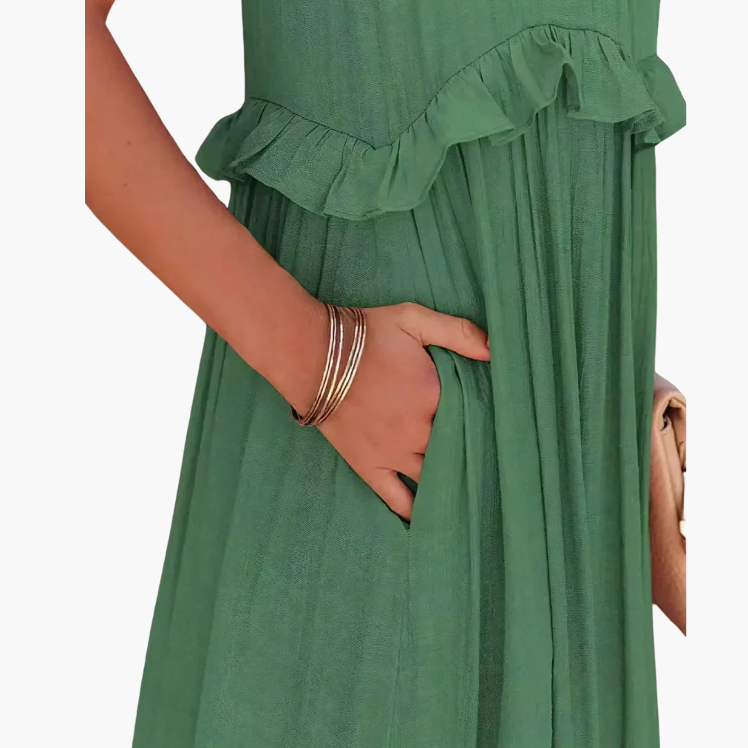 Joanna | Ruffle Breeze Maxi Dress