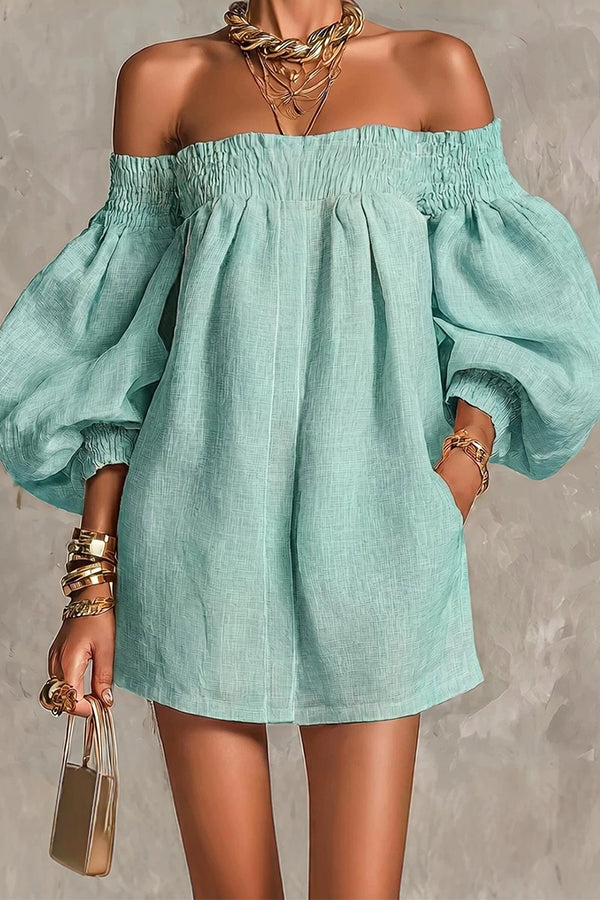 Ciara - Sienna Lantern-Sleeve Mini Dress