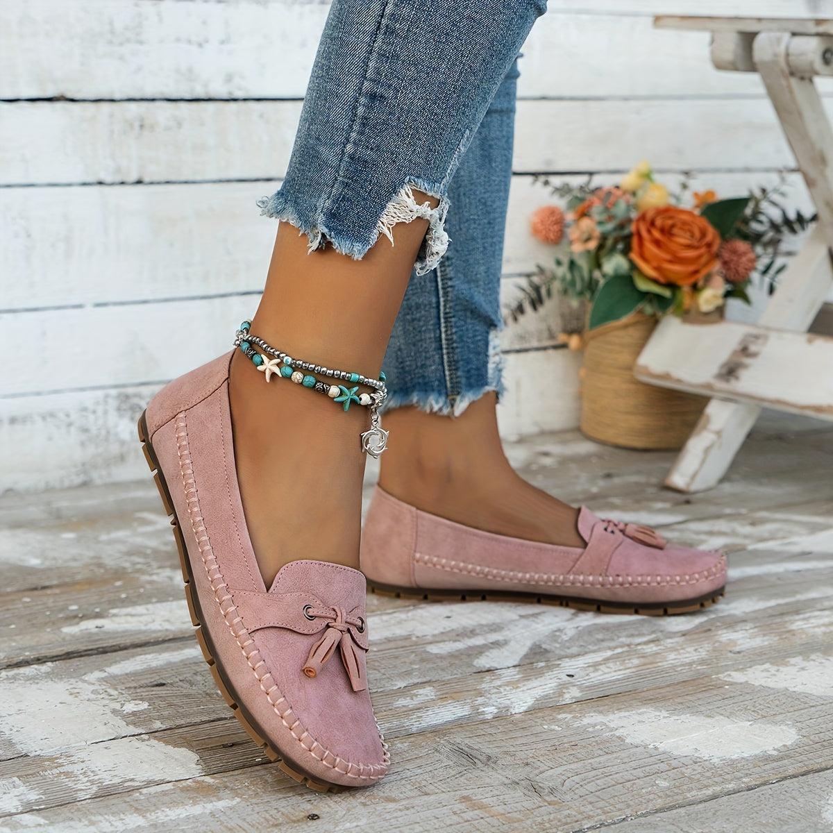 Jade – Classic Loafers with Tassel Detail