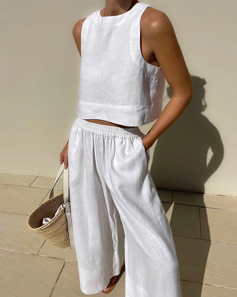 Artemis – Lightweight Summer Set with Flowing Pants and Structured Top