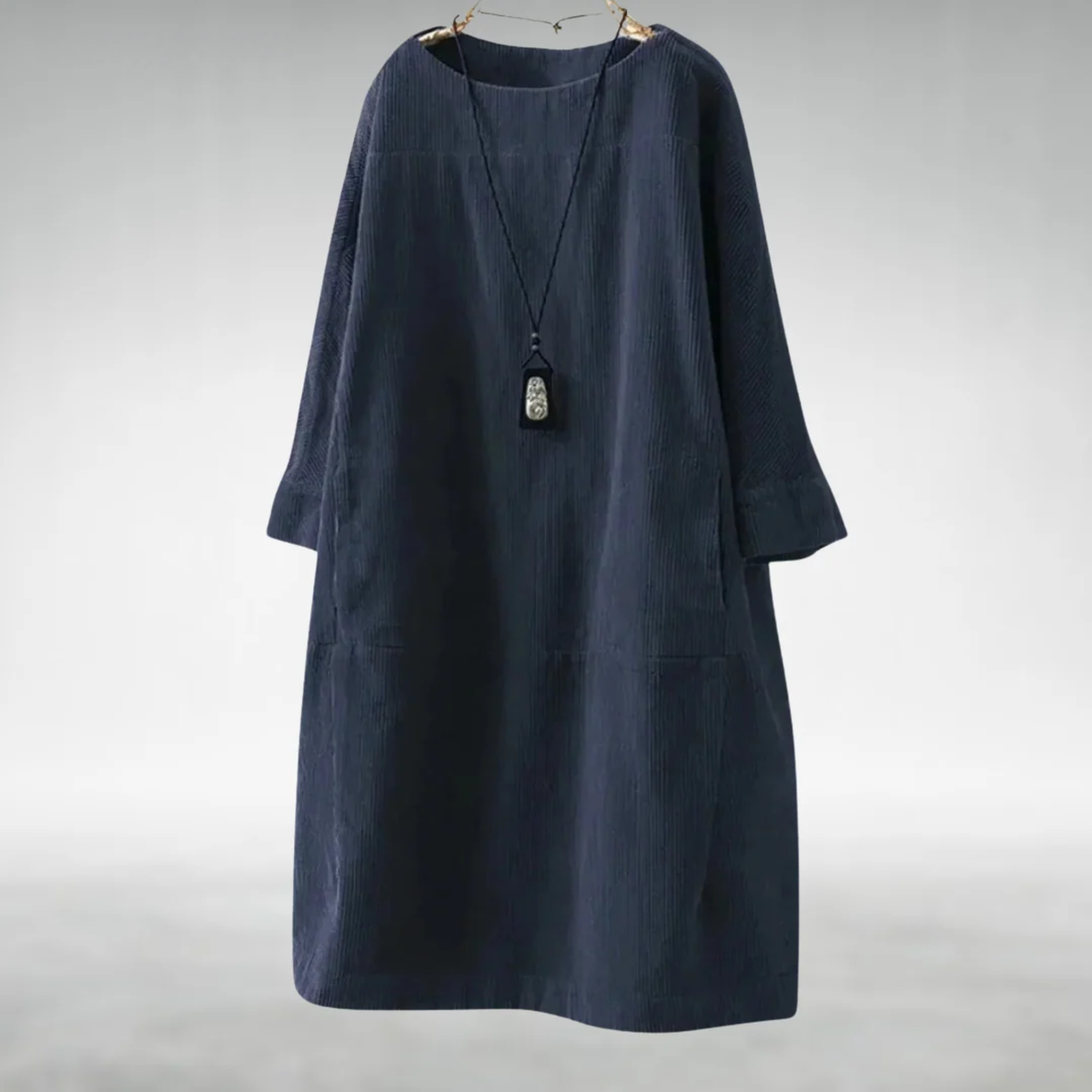 Francesca – Relaxed Corduroy Midi Dress